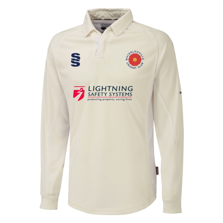 Waterlooville CC - Long Sleeve Shirt White Trim